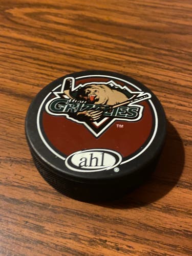 Utah Grizzlies AHL Hockey Puck