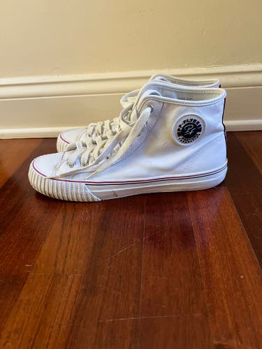 White Leather High Top PF Flyers Sneakers Men’s 10