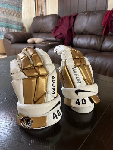Used Mizzou Nike 13" Vapor Elite Lacrosse Gloves