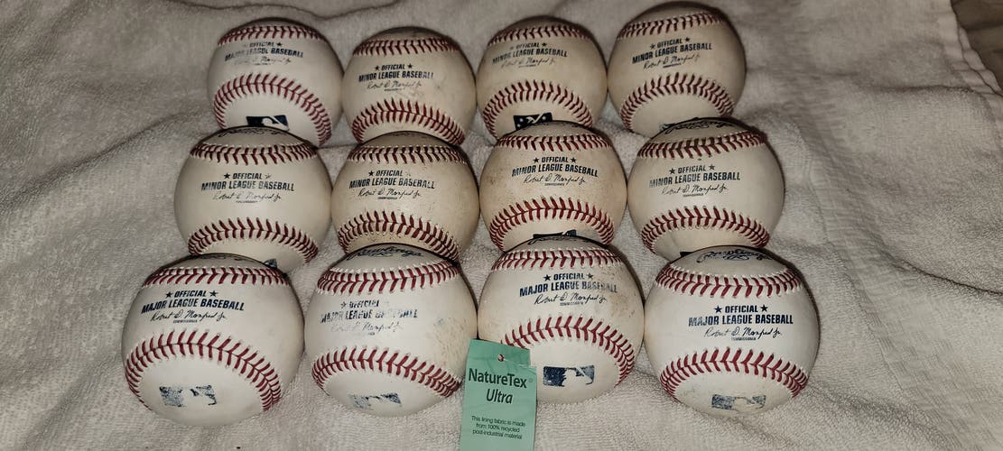 Used Rawlings Official Minor League Baseballs 12 Pack (1 Dozen)