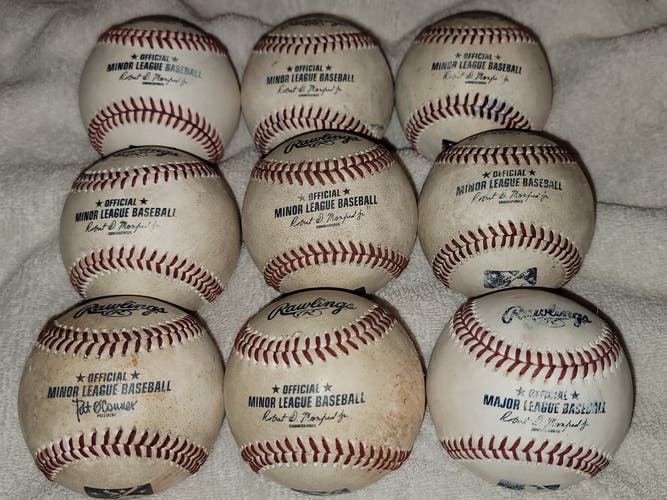 Used Rawlings Official Minor League Baseballs 9 Pack