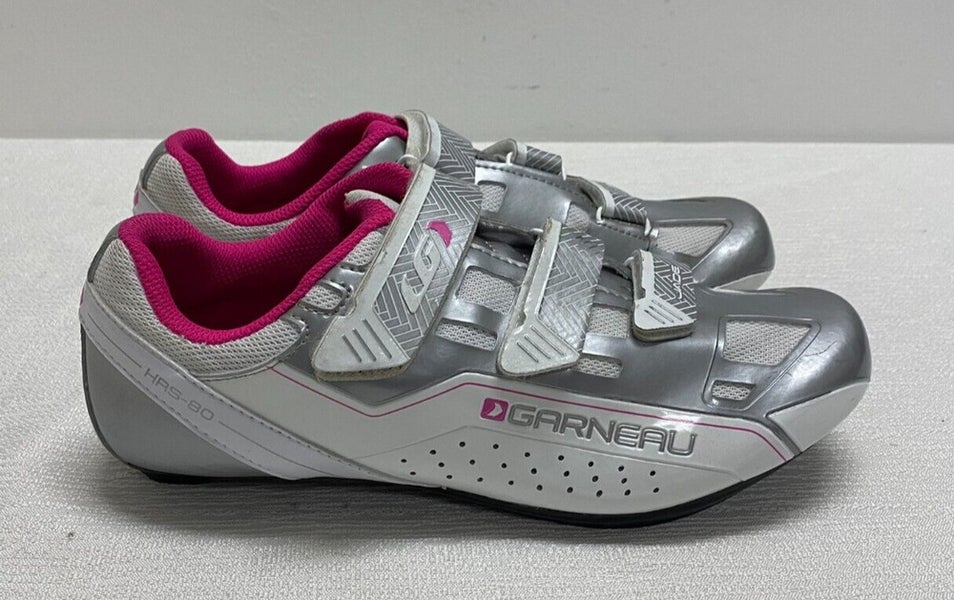 Louis Garneau Triathlon White Leather Cycling Shoes Women's US 10.5 / Eu 42