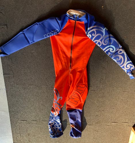 Men's New Zealand National Team Used Medium Ski Tech Race Suit.