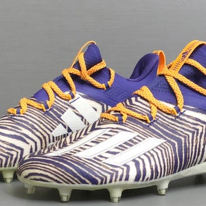 Adidas Adizero Zubaz Football Cleats Purple Gold EF8596 Mens size 9 LSU