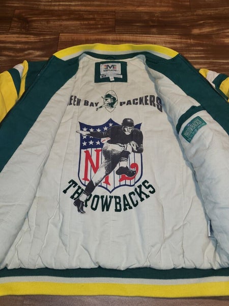 Vintage RARE Green Bay Packers Mirage Classic Throwback Sports Jacket Size  M/L