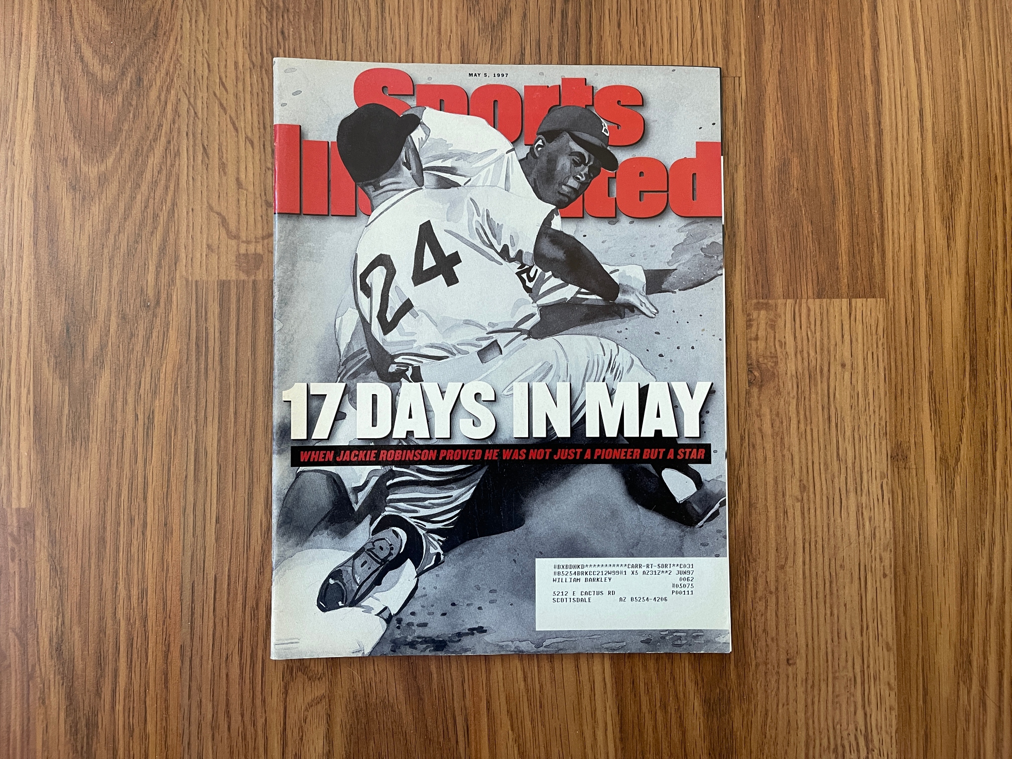 Los Angeles Dodgers Jackie Robinson MLB BASEBALL 97 Sports Illustrated Magazine!