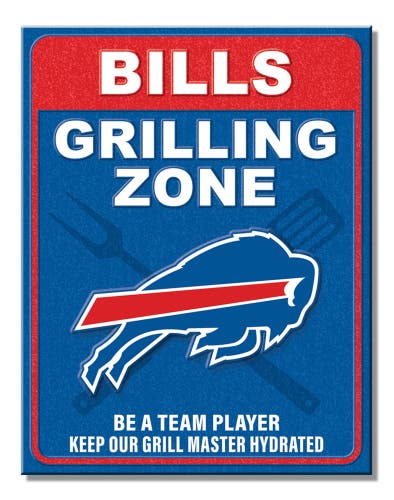 Buffalo Bills Grill Zone Tin Sign 16'' x 12.5''