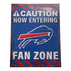 Buffalo Bills Fan Zone Tin Sign 16'' x 12.5''