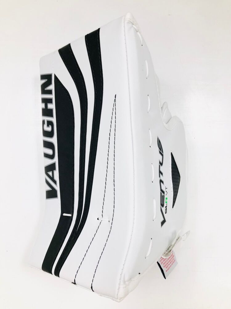 New Vaughn Ventus SLR Youth Ice Hockey Goalie Blocker White Black Yth