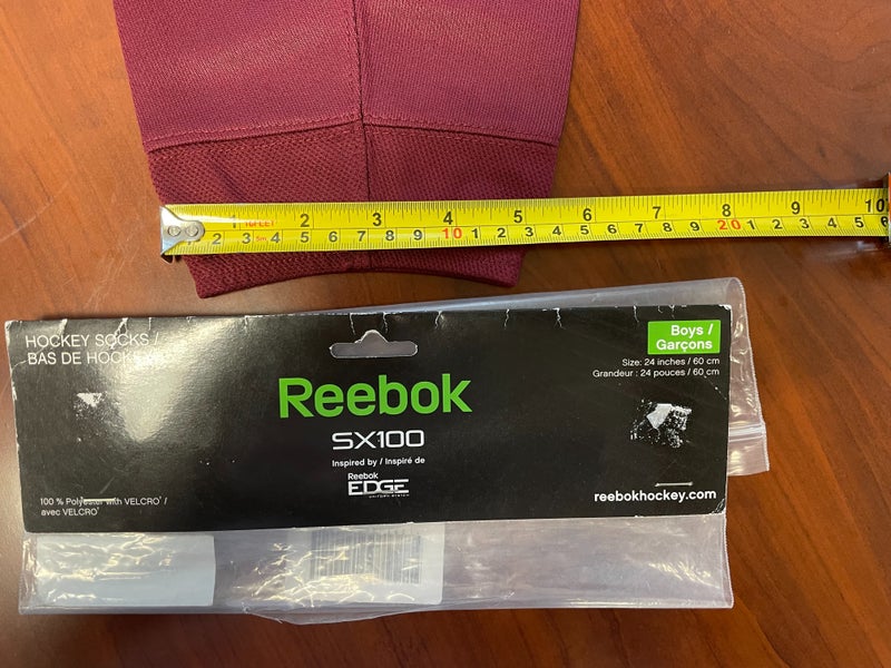 NEW Youth Reebok SX100 Socks 24" Burgundy