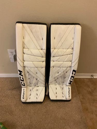 Used 34" +2 CCM  Eflex 5 Goalie Leg Pads