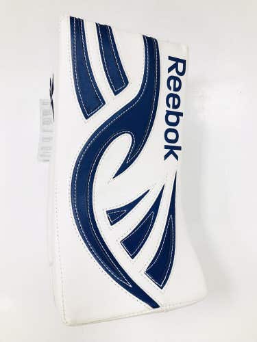 New Reebok L9 Intermediate Hockey Goalie Blocker White Blue Normal Hand Int