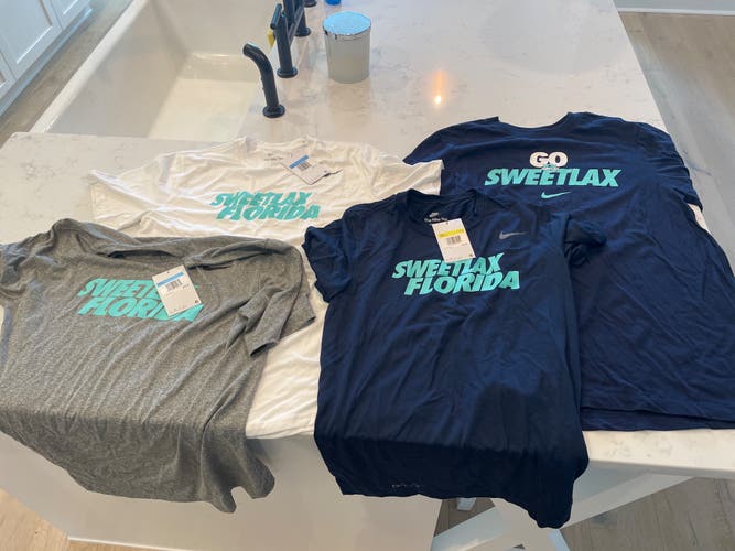 Sweetlax Florida Shirt Lot All Brand New S/M NIKE Lacrosse