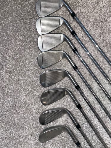Men's Used TaylorMade Left Hand M1 Iron Set Stiff Flex 8 Pieces Steel Shaft