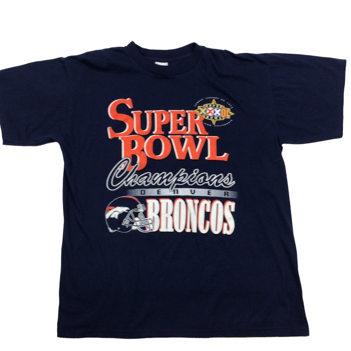 Vintage 1998 Denver Broncos Football NFL Super Bowl Champs T Shirt Size  Large