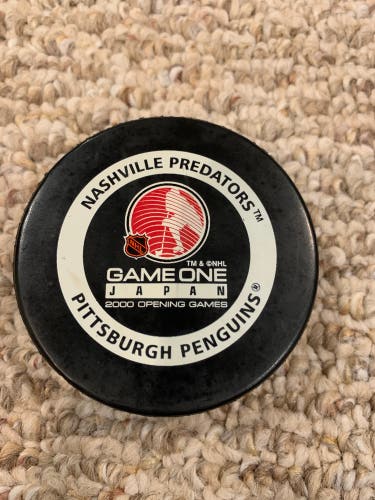 2000 NHL Japan Opening Games Official Game Puck