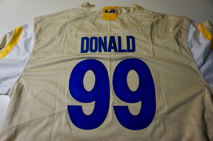 Nike Men's Los Angeles Rams Aaron Donald #99 Vapor Limited White Jersey