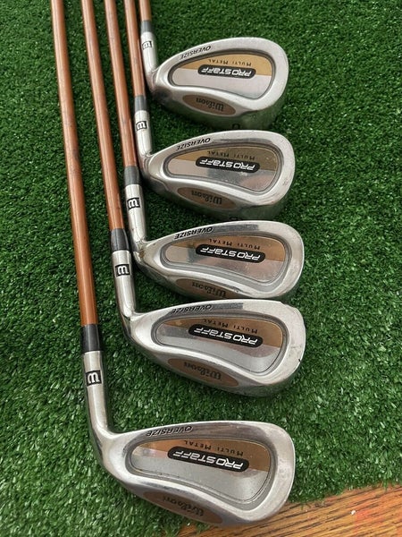 Wilson Pro Staff Irons 5-PW (no 7) 3 Woods 3-4 Hybrid Set Regular  display picture 1
