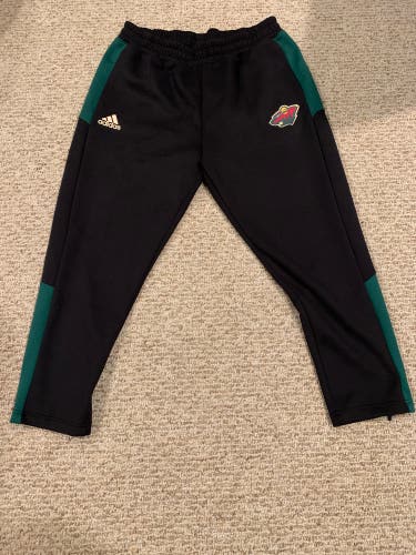 Used Adidas Minnesota Wild Authentic Team Issued Sweatpants