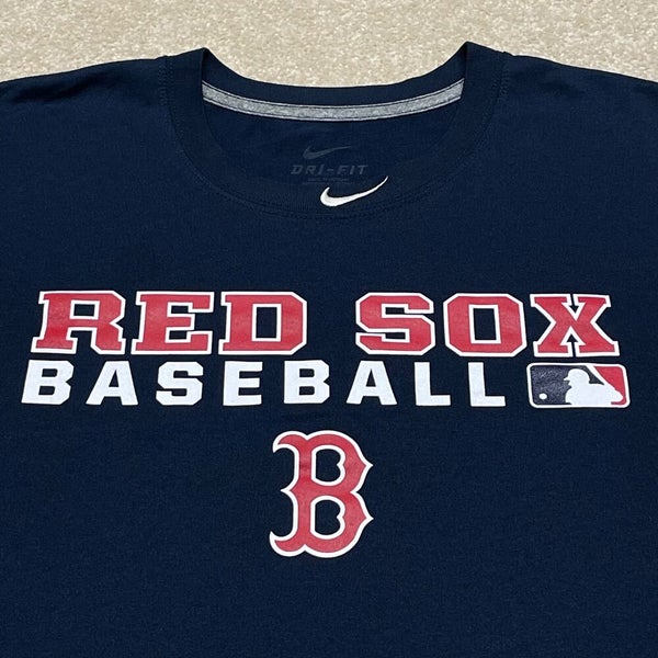 Nike Boston Red Sox Dri Fit T Shirt Size Small MLB Performance Baseball  Blue Red