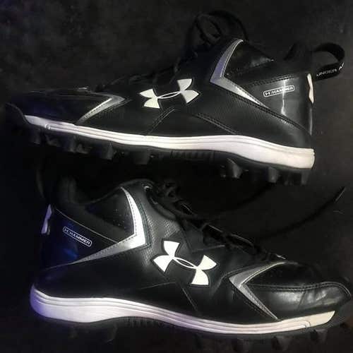Black Adult Used Men's Size 14 (Women's 15) Under Armour Mid Top