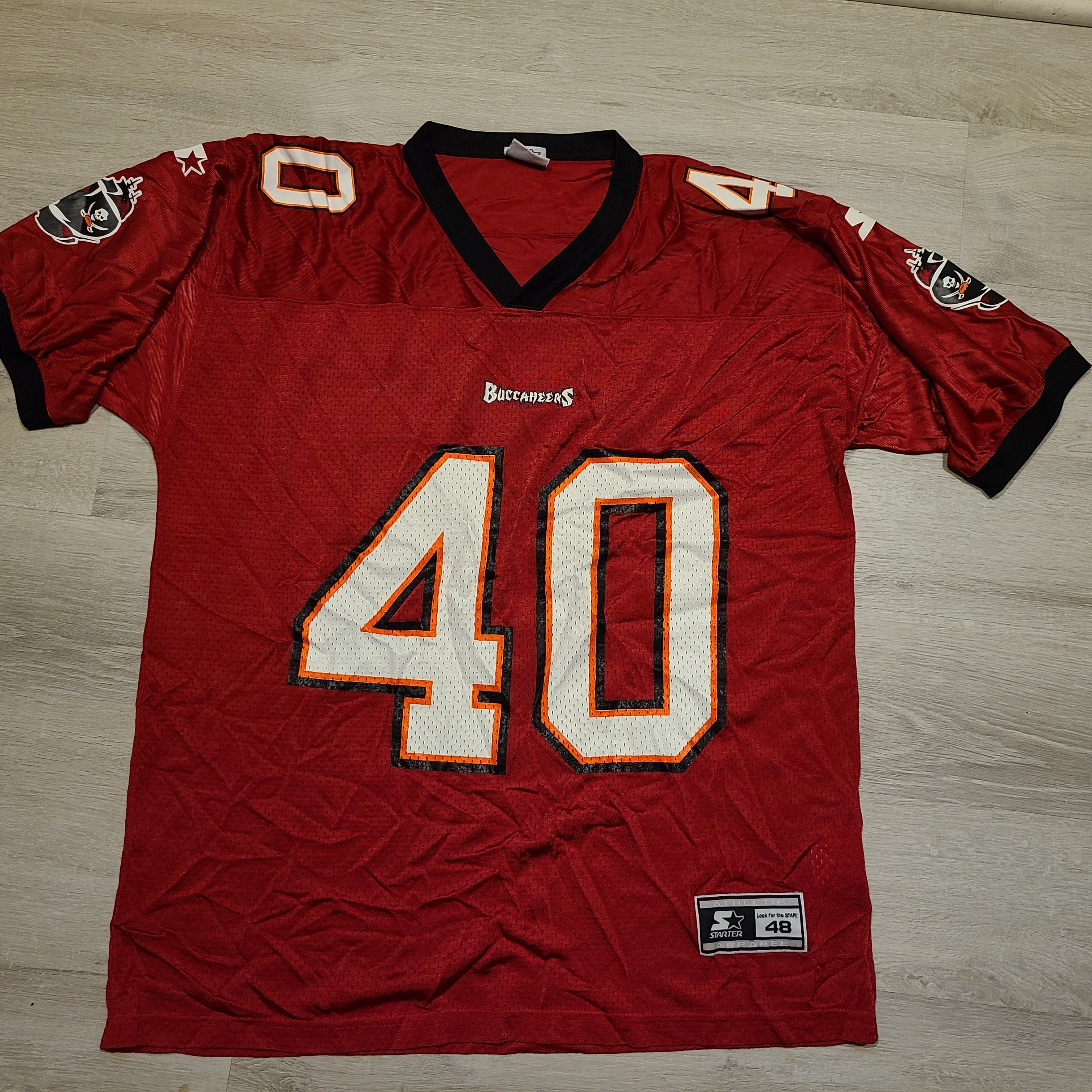 AUTHENTIC ADIDAS MIKE ALSTOTT TAMPA BAY BUCCANEERS JERSEY 48