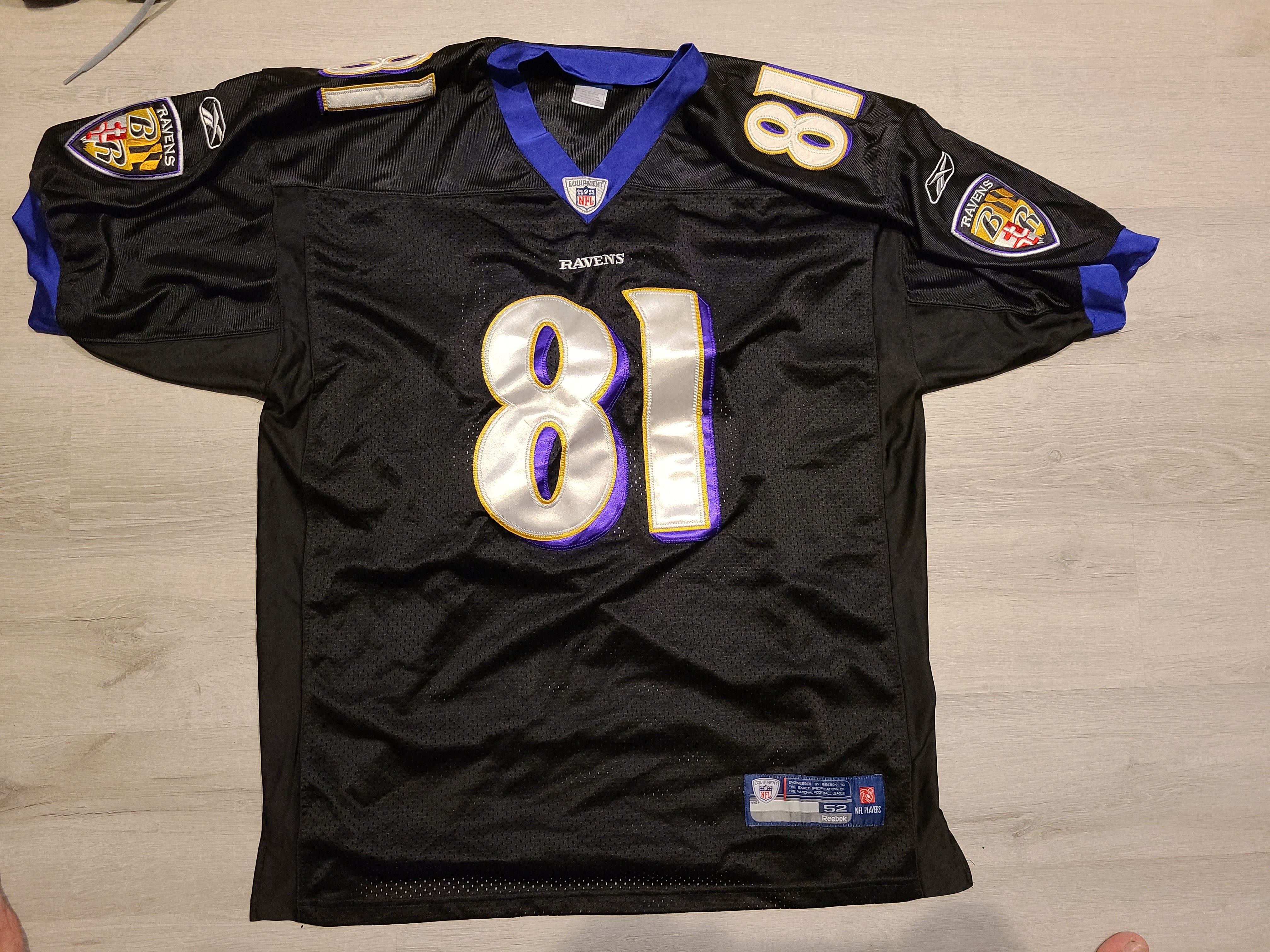 Ray Lewis Baltimore Ravens Black Stitched Jersey Sz 48 Number 52 Reebok