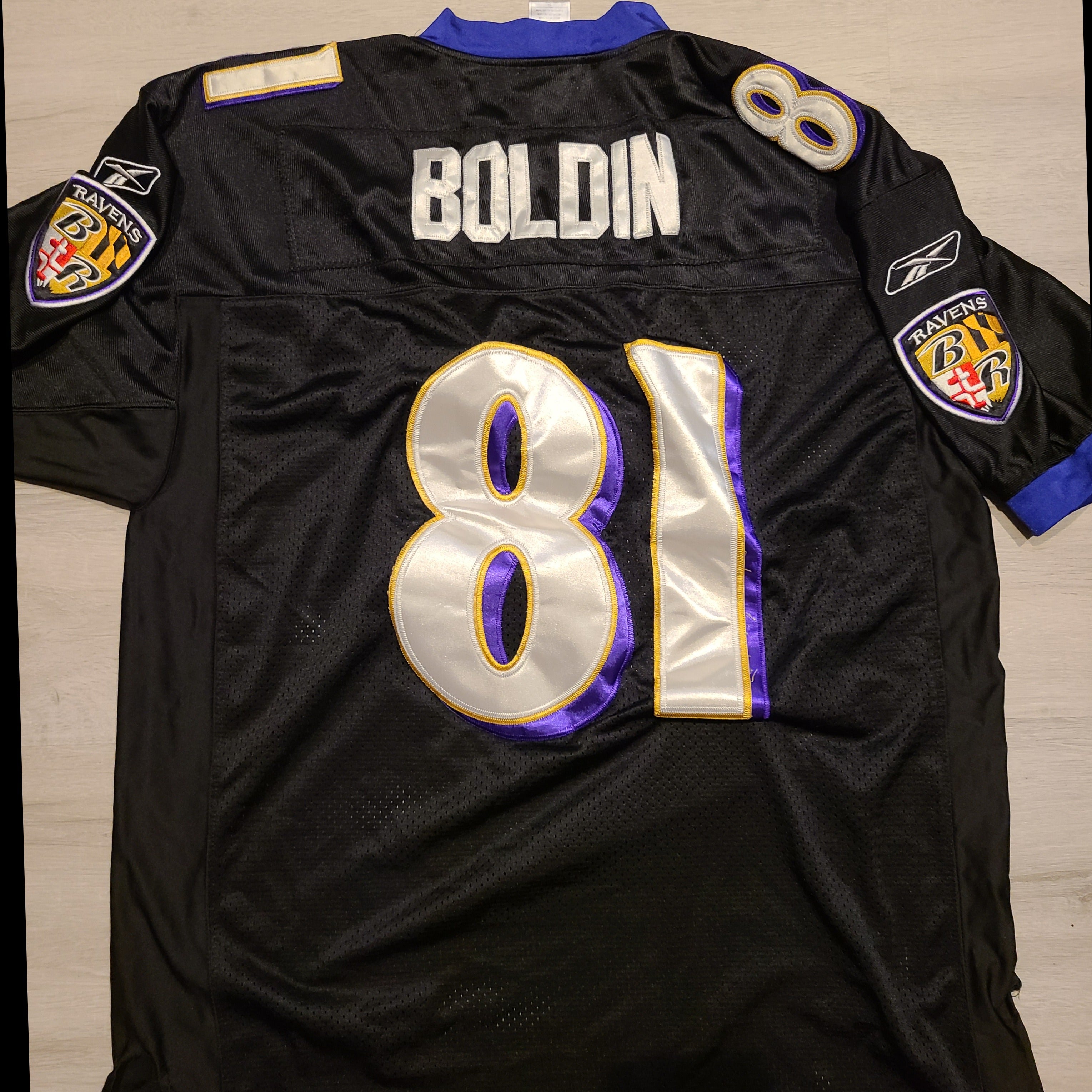 Reebok, Shirts, Nfl Baltimore Ravens Anquan Boldin 8 Reebok Black Sewn  Jersey Men 5