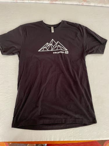 New Salomon Ski and Boot Logo T-Shirt - Large - Official Issue from Salomon - Black