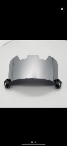 Silver Chrome Football Visor