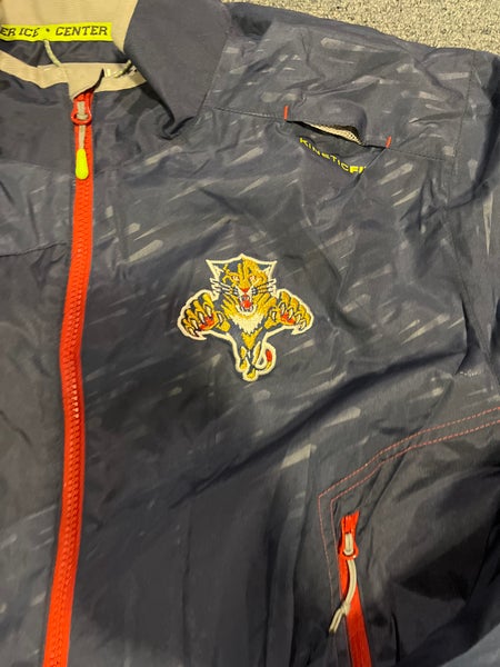 New Blue Reebok Center Ice Florida Panthers Kinetic Fit Warm Up Jacket M