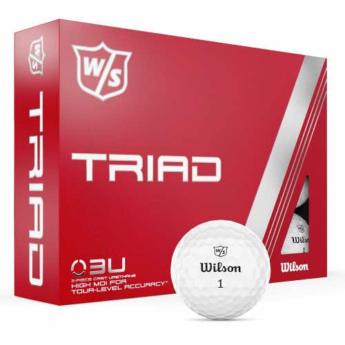 Wilson Triad White Golf Balls - Dozen