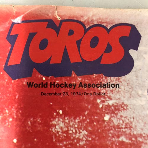 WHA Toronto Toros 1974 programme