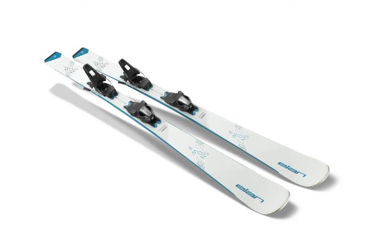 NEW 2023 Elan skis Snow White Skis women's + EL9.0 Bindings size adjustable 152cm