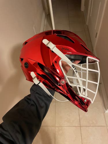 STX Rival Helmet Chrome Red