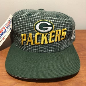 Green Bay Packers Hat Strapback Cap Men Adult NFL Football Logo Athletic Grid