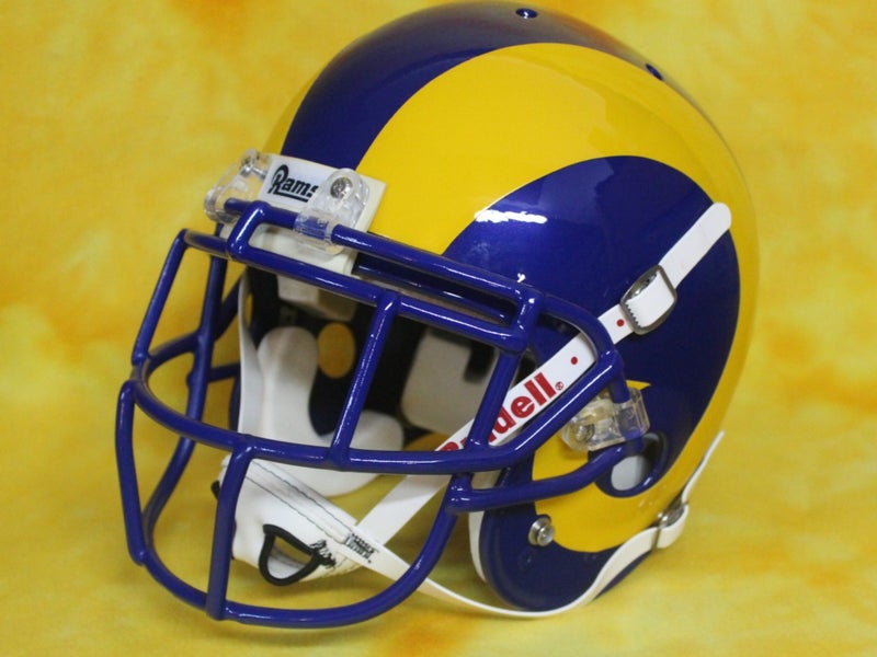 SWEET Throwback Rams super custom fullsize football helmet Schutt Air  Dickerson