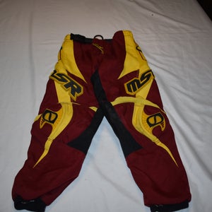 MSR AXXIS Motocross Pants, Red/Yellow, Youth Size 20