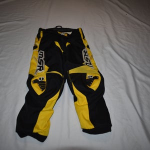MSR AXXIS Motocross Pants, Black/Yellow, Youth Size 16