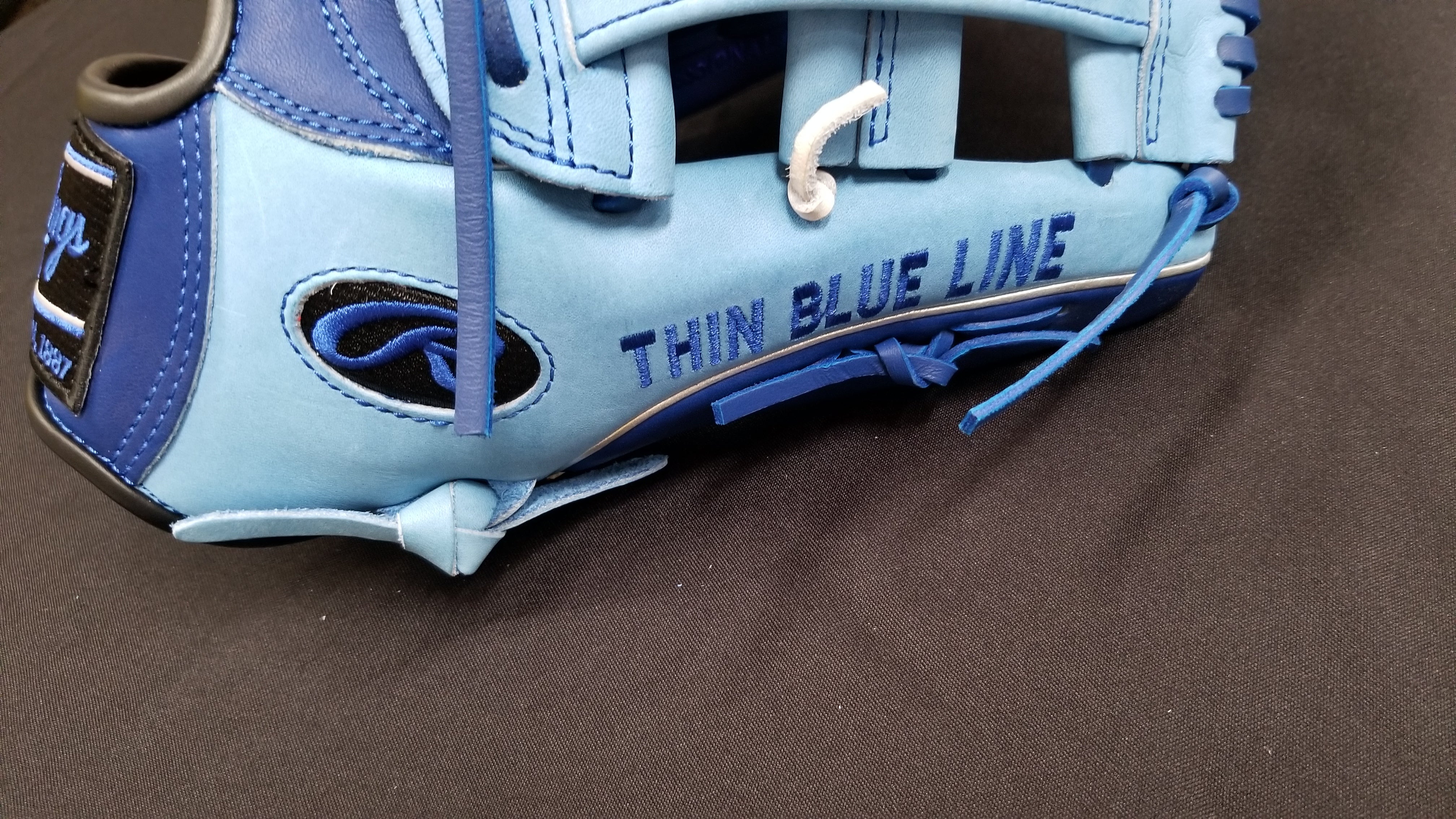 thin blue line baseball glove