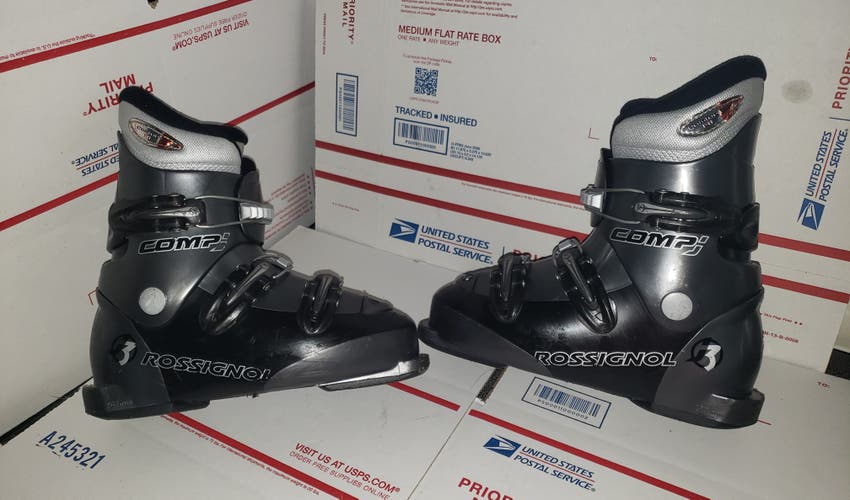 YOUTH Rossignol Comp J3 Ski Boots *USED* 22.5/BOYS 4.5 youth WASHED CLEAN