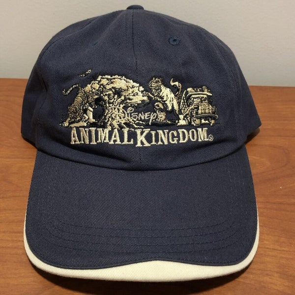 Disney Animal Kingdom Hat Baseball Strapback Cap Blue Adult Vintage Mickey Mouse