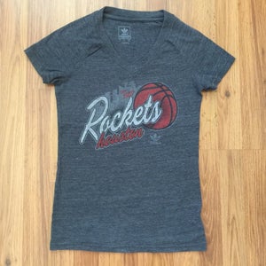 Houston Rockets NBA BASKETBALL Adidas Women's Cut Size Small T Shirt Top!