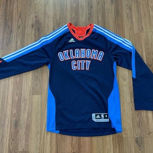 Oklahoma City Thunder NBA BASKETBALL Adidas Size Medium Shooting Jersey Shirt!