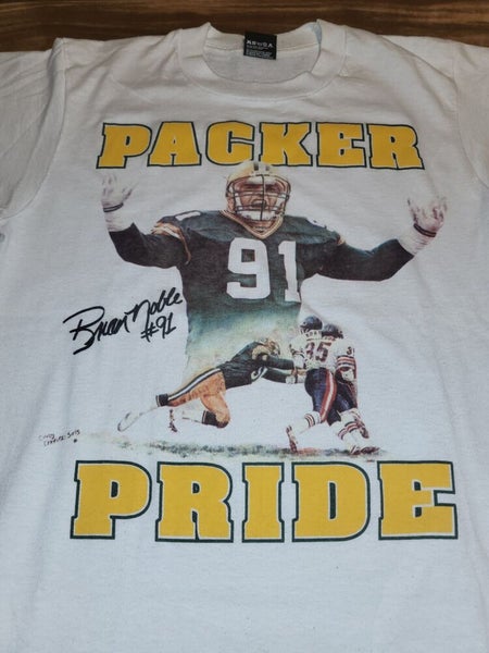 Vintage Rare 1990s Green Bay Packers NFL Sports Brian Noble T