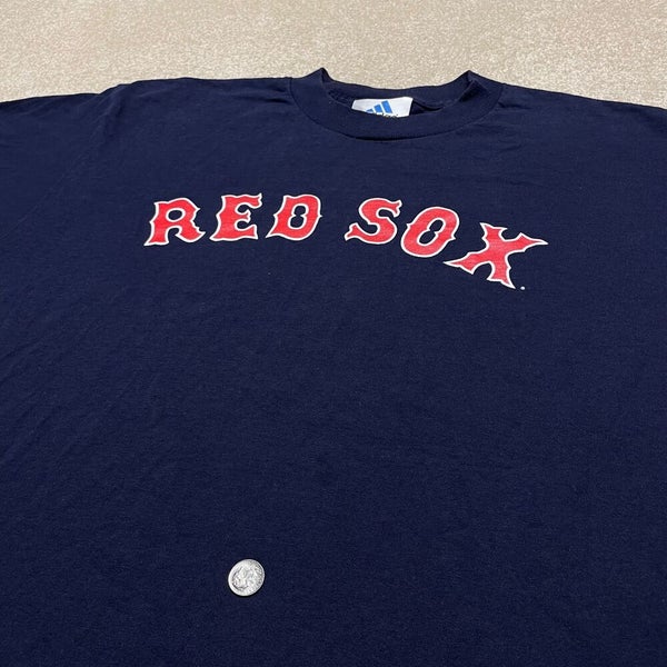 Boston Red Sox Shirt Men Large Blue MLB Baseball Vintage Retro