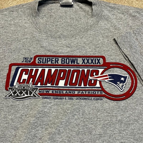 New England Patriots T Shirt Men XL Gray NFL Football Super Bowl