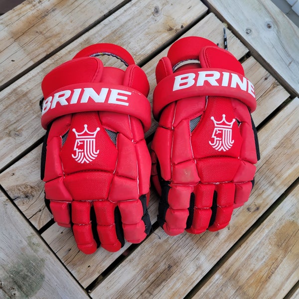 Used Player's Brine King Superlight Lacrosse Gloves 13"