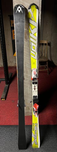 Volkl 165cm Racing Racetiger SL Skis with Bindings Max Din 20