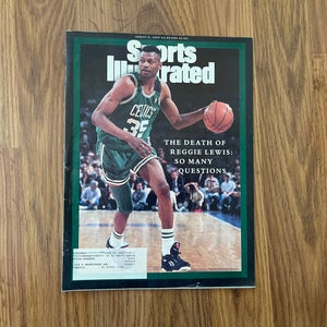 Boston Celtics Reggie Lewis NBA BASKETBALL 1993 Sports Illustrated Magazine!
